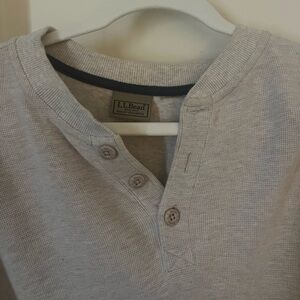 L.L. Bean Beige Henley